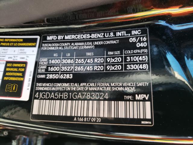 2016 MERCEDES-BENZ GLE 350 4M - 4JGDA5HB1GA783024