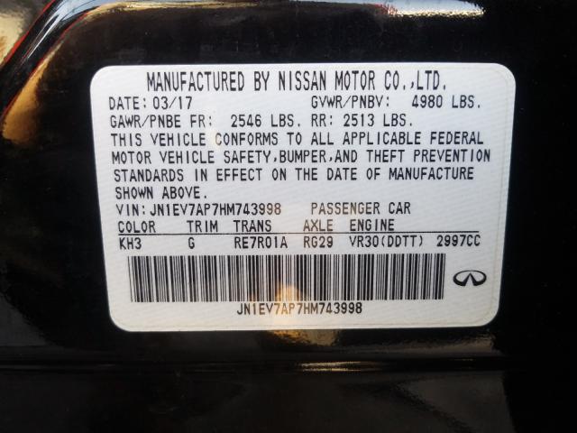 2017 INFINITI Q50 PREMIU JN1EV7AP7HM743998