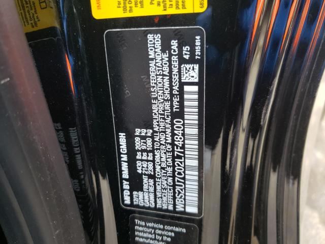 2020 BMW M2 COMPETI WBS2U7C02L7F48400