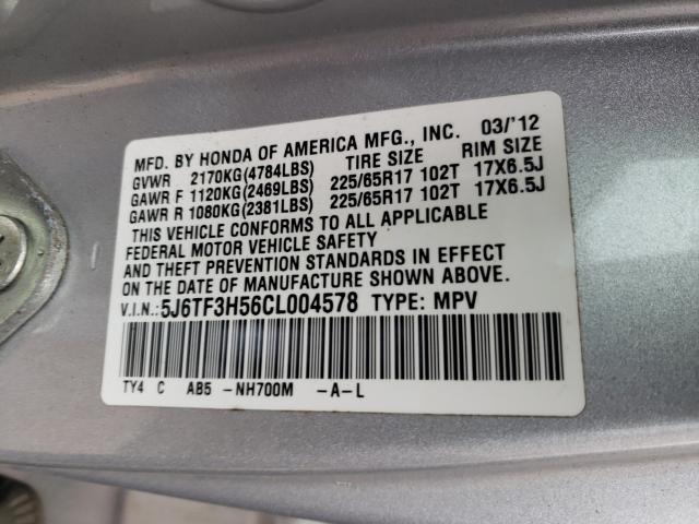 2012 HONDA CROSSTOUR 5J6TF3H56CL004578