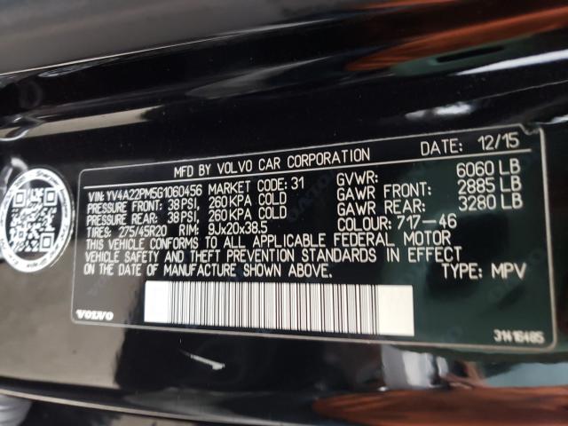 2016 VOLVO XC90 T6 YV4A22PM5G1060456