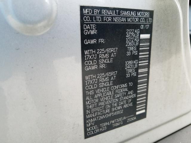 2017 NISSAN ROGUE S - KNMAT2MV0HP549102