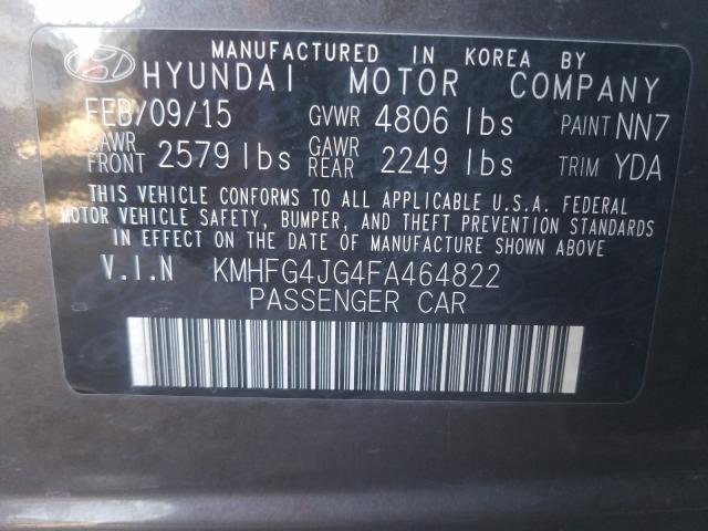 2015 HYUNDAI AZERA KMHFG4JG4FA464822
