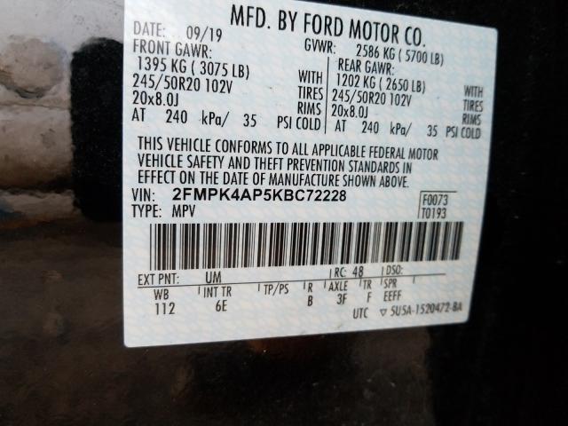 2019 FORD EDGE ST 2FMPK4AP5KBC72228