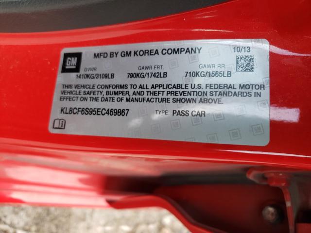 2014 CHEVROLET SPARK 2LT KL8CF6S95EC469867