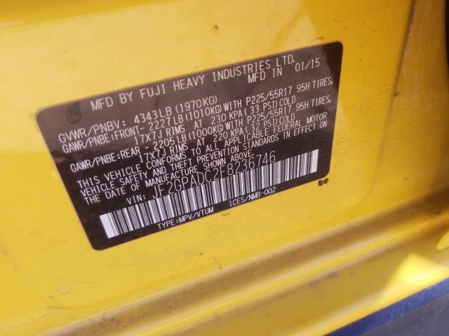 2015 SUBARU XV CROSSTR JF2GPADC2F8236746