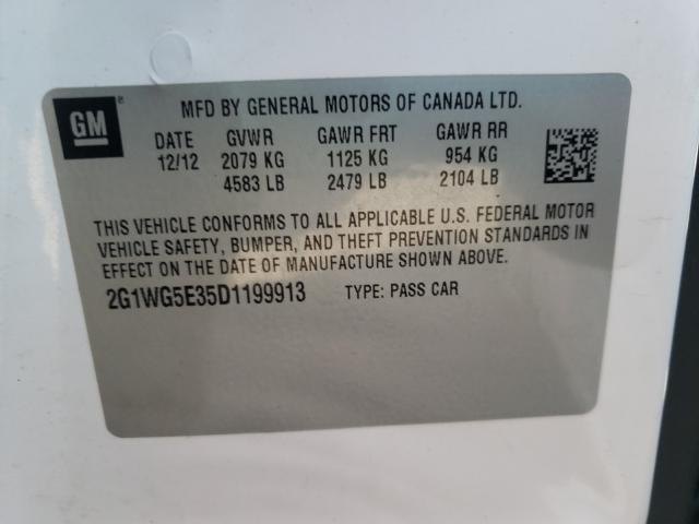 2013 CHEVROLET IMPALA 2G1WG5E35D1199913