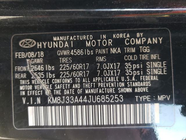 2018 HYUNDAI TUCSON SEL KM8J33A44JU685253