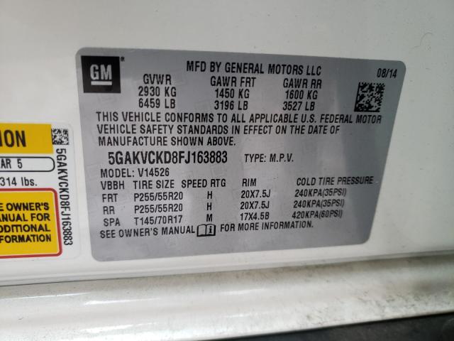 2015 BUICK ENCLAVE 5GAKVCKD8FJ163883