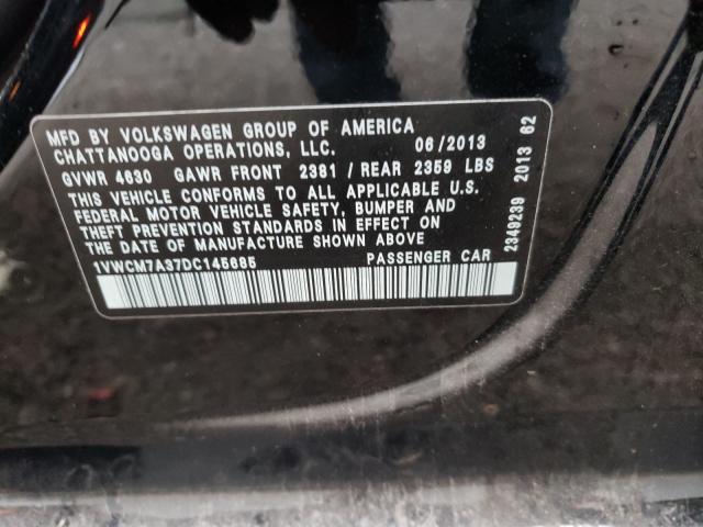 2013 VOLKSWAGEN PASSAT SEL 1VWCM7A37DC145685