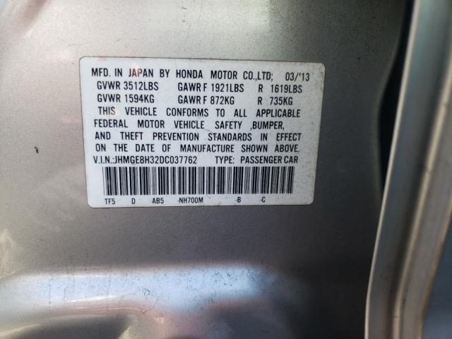 2013 HONDA FIT JHMGE8H32DC037762
