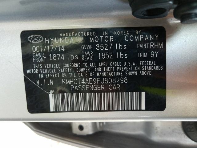 2015 HYUNDAI ACCENT GLS KMHCT4AE9FU808298