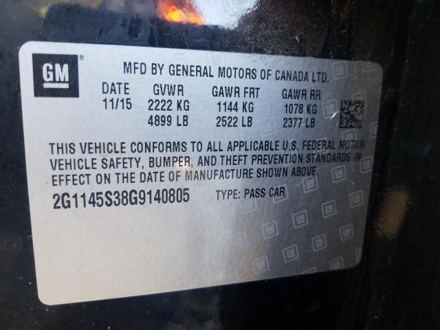 2016 CHEVROLET IMPALA LTZ 2G1145S38G9140805