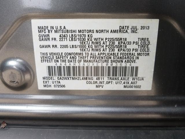 2014 MITSUBISHI OUTLANDER 4A4AR3AUXEE003634