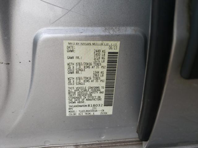 2013 NISSAN XTERRA X 5N1AN0NW4DN818032