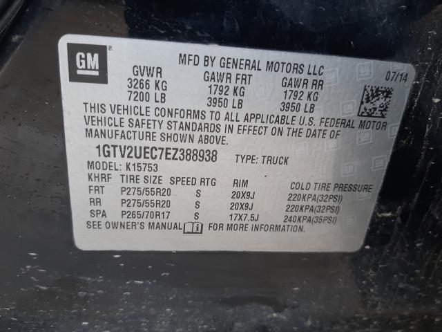 2014 GMC SIERRA 1GTV2UEC7EZ388938