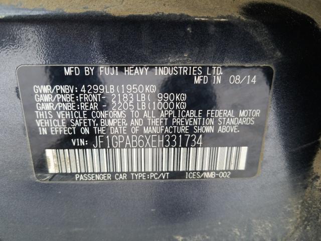2014 SUBARU IMPREZA PR JF1GPAB6XEH331734