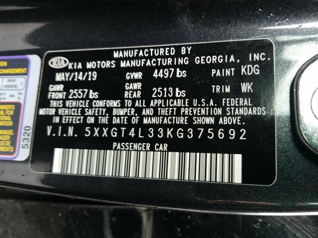 5XXGT4L33KG375692 Kia Optima Lx 2019. Фото: 9