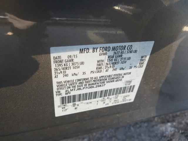 2016 LINCOLN MKX RESERV 2LMTJ8LP7GBL29837