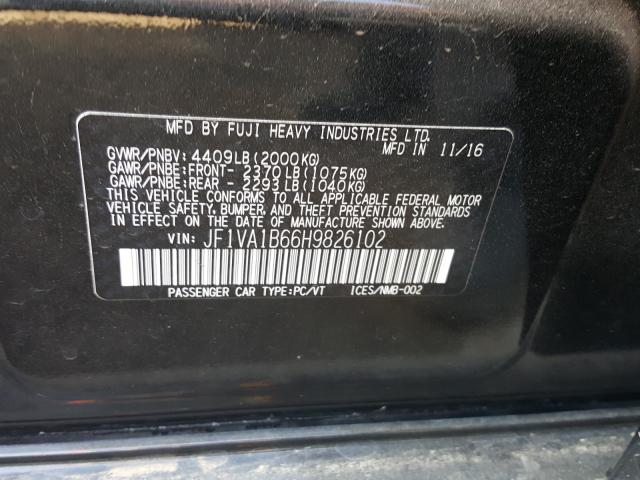 2017 SUBARU WRX JF1VA1B66H9826102