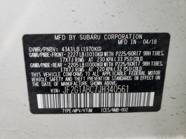 2018 SUBARU CROSSTREK JF2GTABC7JH340561