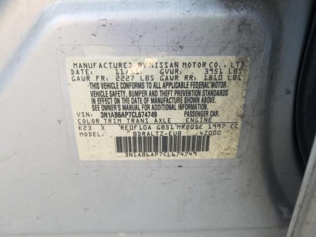 2012 NISSAN SENTRA 3N1AB6AP7CL674749