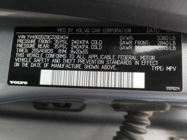 2012 VOLVO XC60 T6 YV4902DZ9C2280454
