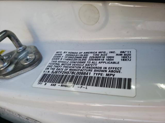2011 HONDA ACCORD CRO 5J6TF2H57BL006641
