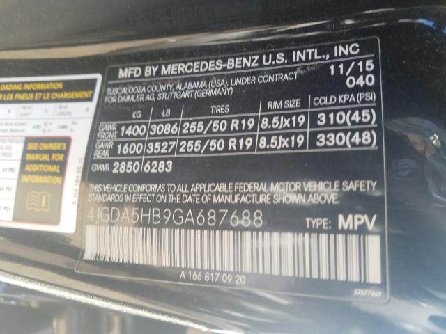 2016 MERCEDES-BENZ GLE 350 4M 4JGDA5HB9GA687688