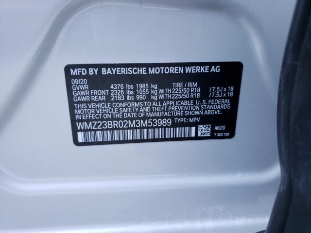 2021 MINI COOPER COU WMZ23BR02M3M53989