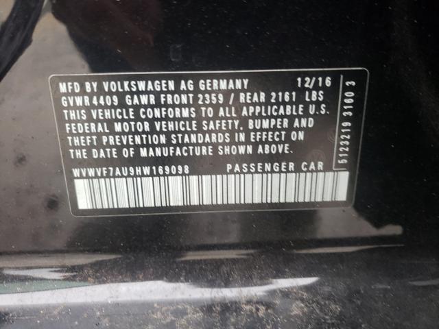 2017 VOLKSWAGEN GOLF R WVWVF7AU9HW169098