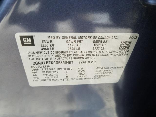 2013 CHEVROLET EQUINOX LS 2GNALBEK9D6350491