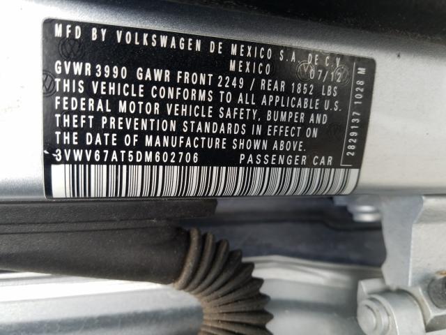 2013 VOLKSWAGEN BEETLE TUR 3VWV67AT5DM602706