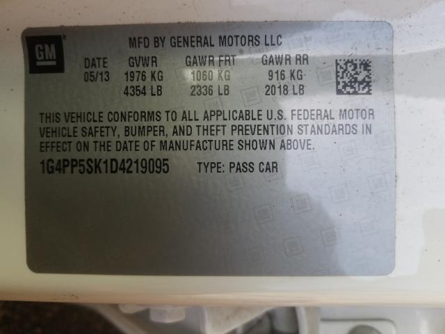 2013 BUICK VERANO 1G4PP5SK1D4219095