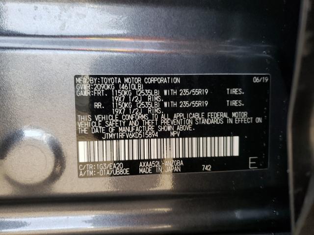 2019 TOYOTA RAV4 LIMIT JTMY1RFV6KD515894