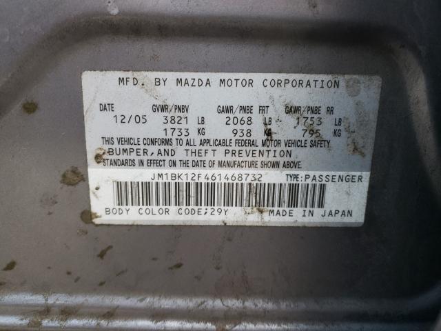 JM1BK12F461468732 Mazda 3 I 2006. Фото: 9