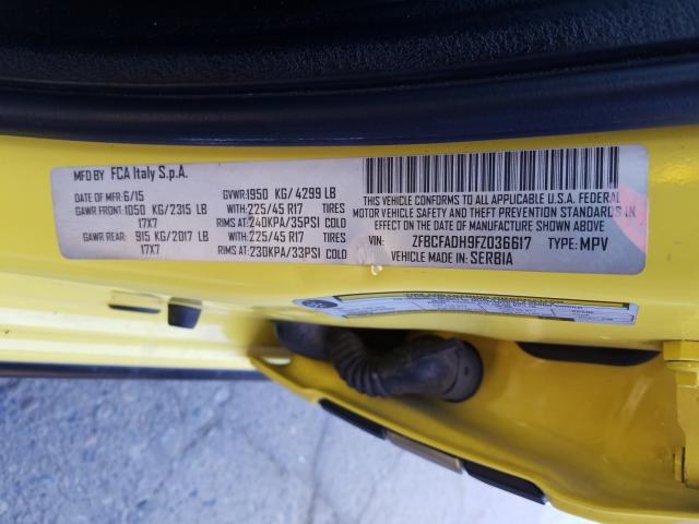 2015 FIAT 500L TREKK ZFBCFADH9FZ036617