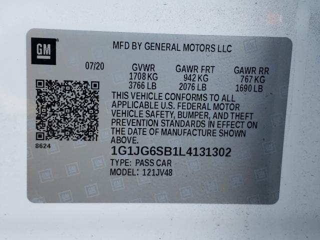 2020 CHEVROLET SONIC 1G1JG6SB1L4131302
