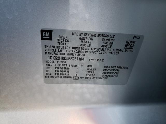 2015 GMC YUKON XL K 1GKS2HKC0FR237184