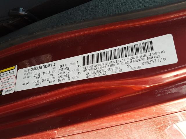 2011 JEEP WRANGLER U 1J4BA5H13BL574376