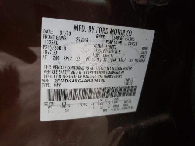 2010 FORD EDGE LIMIT 2FMDK4KC4ABA94180