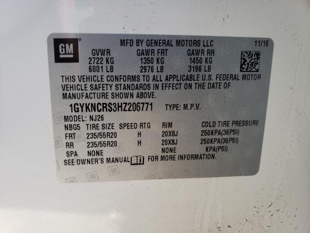 2017 CADILLAC XT5 PREMIU 1GYKNCRS3HZ206771