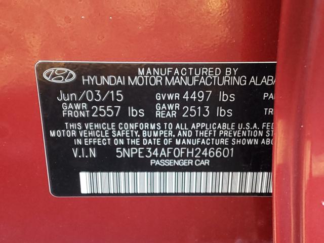2015 HYUNDAI SONATA SPO 5NPE34AF0FH246601