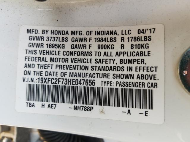 2017 HONDA CIVIC EX 19XFC2F73HE047656