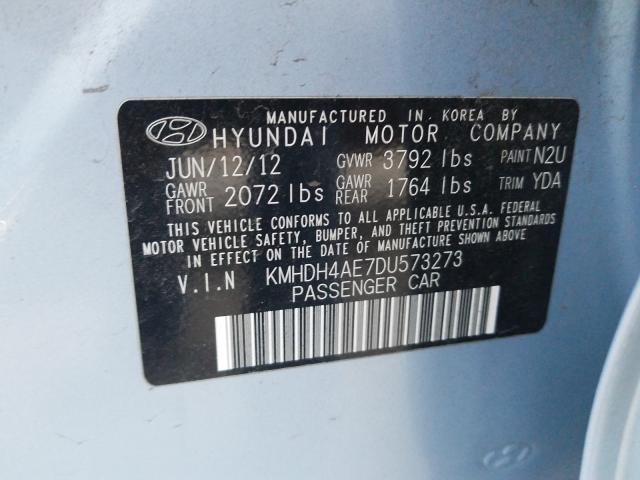 2013 HYUNDAI ELANTRA GL KMHDH4AE7DU573273