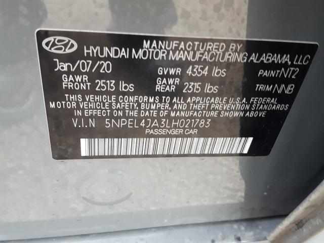 2020 HYUNDAI SONATA SEL 5NPEL4JA3LH021783