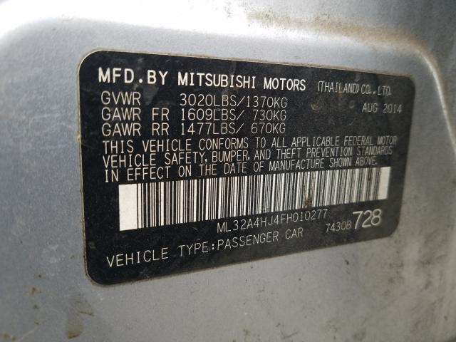 2015 MITSUBISHI MIRAGE ES ML32A4HJ4FH010277