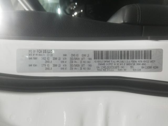 2019 DODGE DURANGO GT 1C4RDJDG1KC616879
