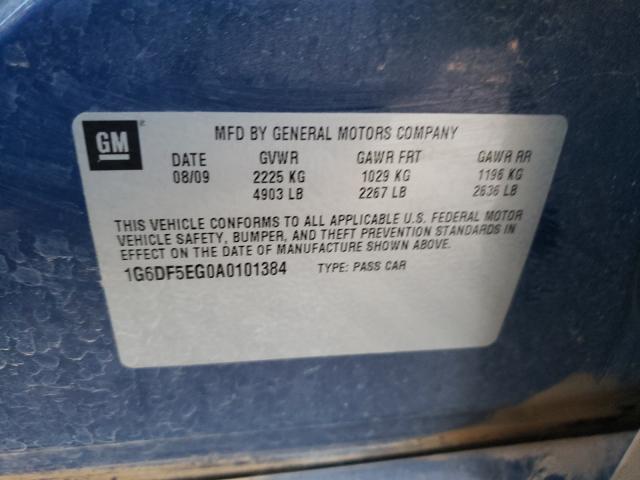 2010 CADILLAC CTS LUXURY 1G6DF5EG0A0101384