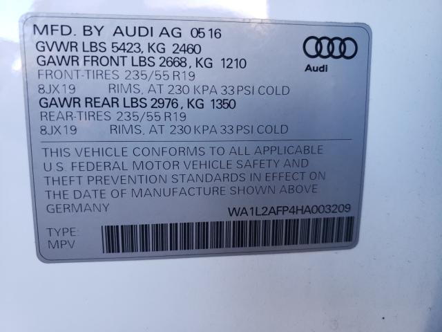 VIN WA1L2AFP4HA003209 2017 Audi Q5, Premium Plus no.10